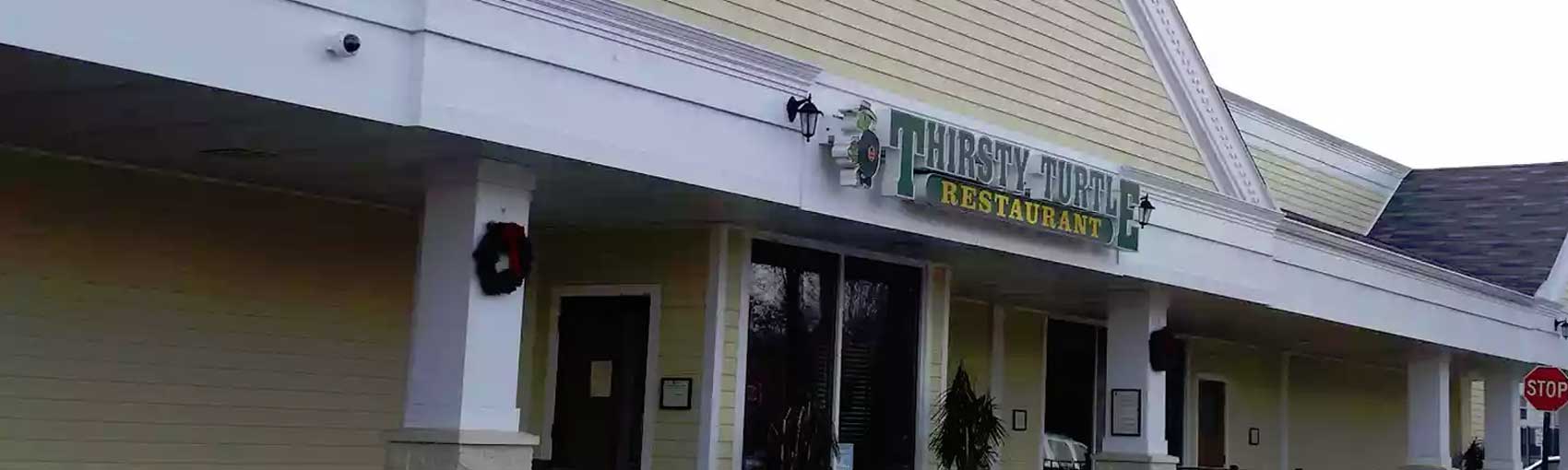 Front view of the Thirsty Turtle in Florham Park