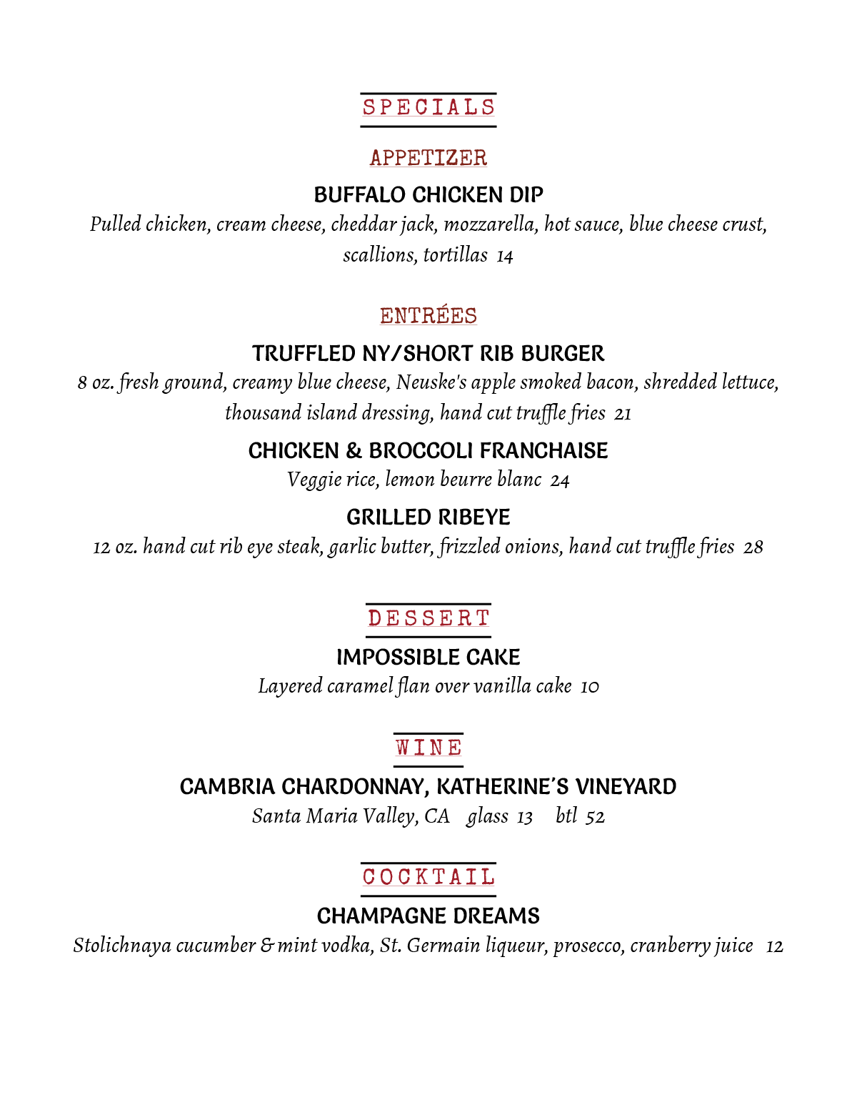 Dining Specials near me in Cranford, NJ