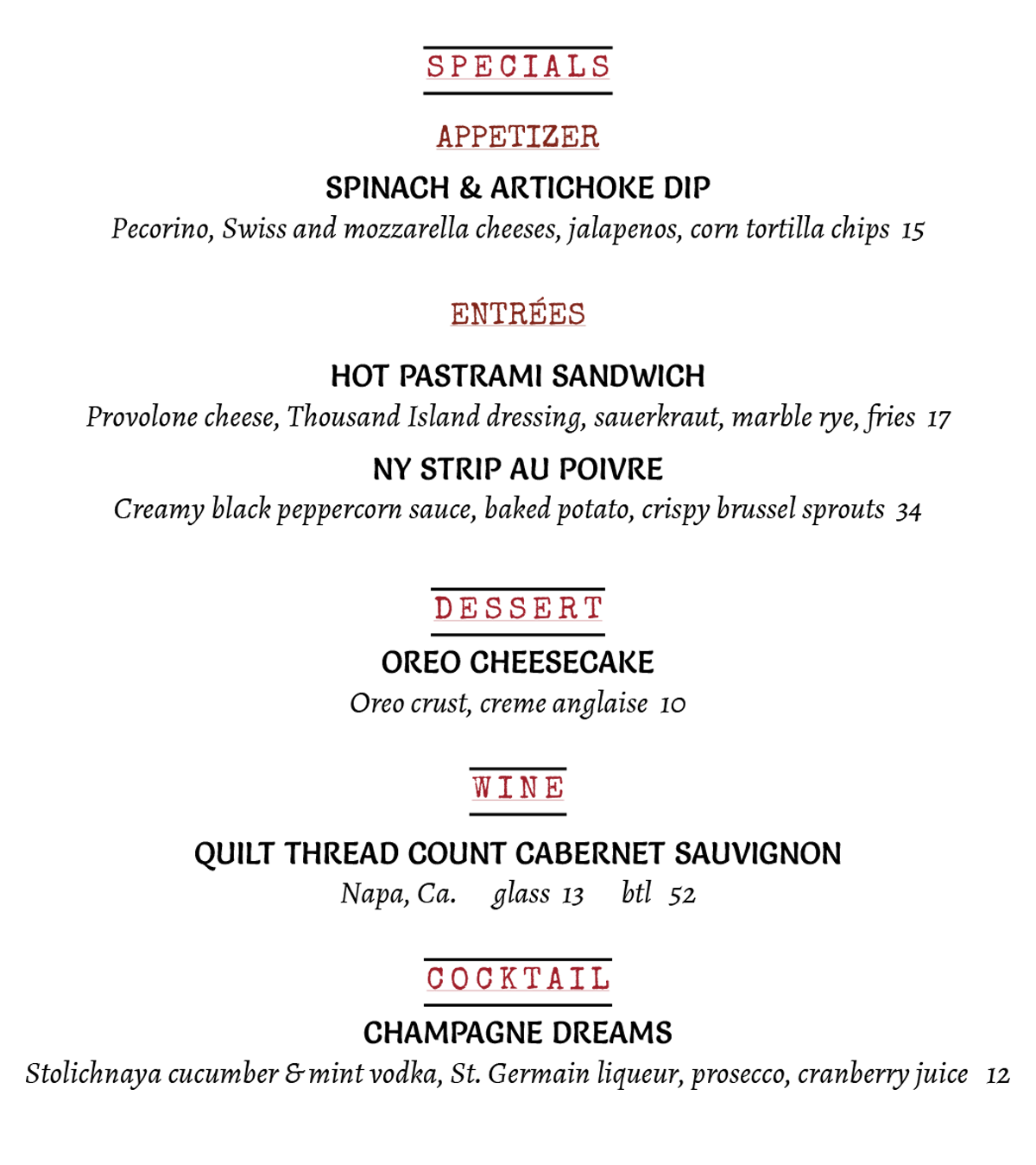 Dining Specials near me in Cranford, NJ